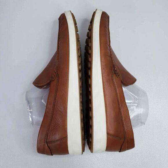 ECCO Lite Moc Mens Leather Moccasin Size 42 US 8 Brown Leather Slip On - Picture 5 of 8